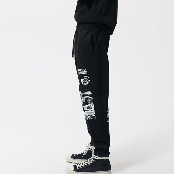 NWT Zara Jogger Waist Printed Pants - Picture 3 of 6